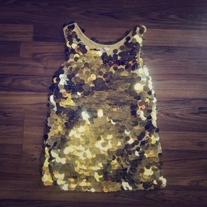 Gold sequin top